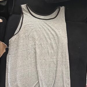 Gray Tank Top with Black Trim